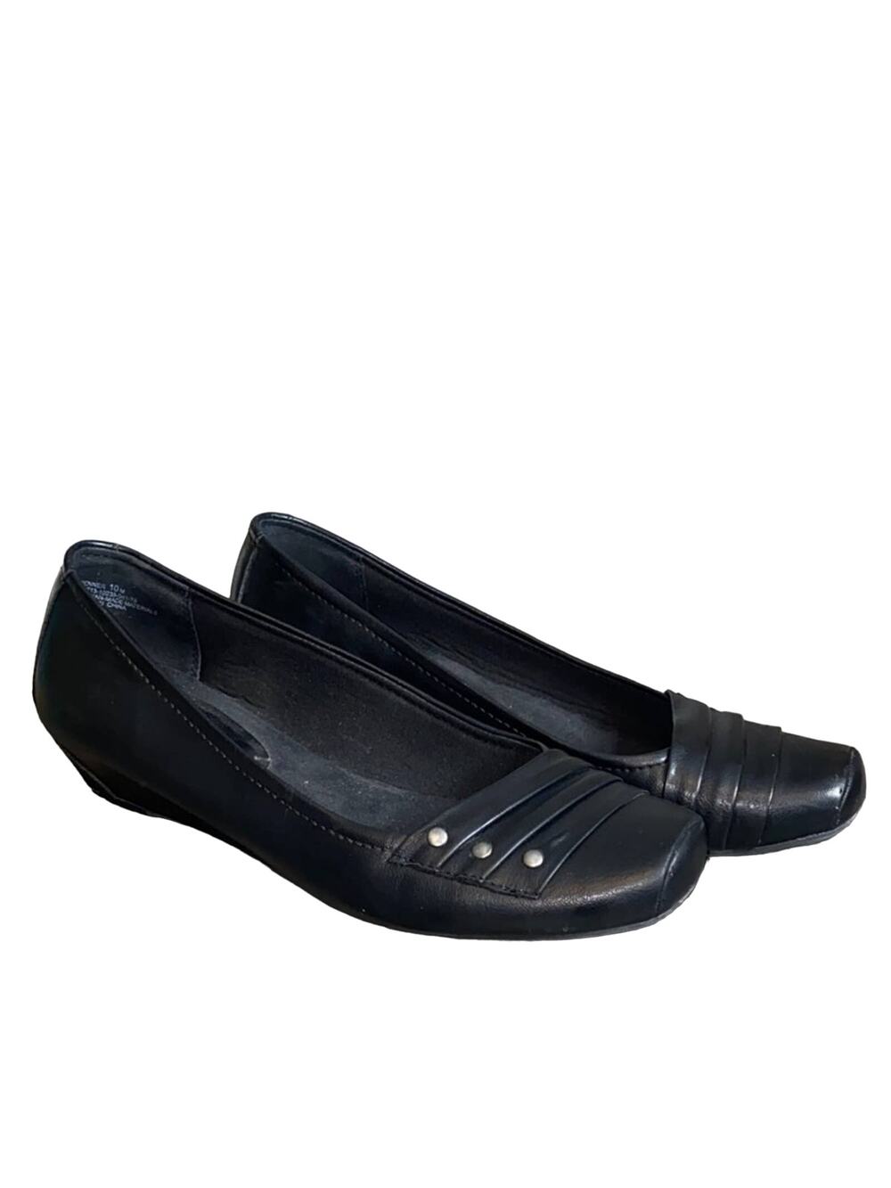 Yuu Renner Black Slip On Wedges 10M